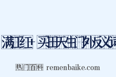 满江红+买田天生门外反义词是什么意思的图片
